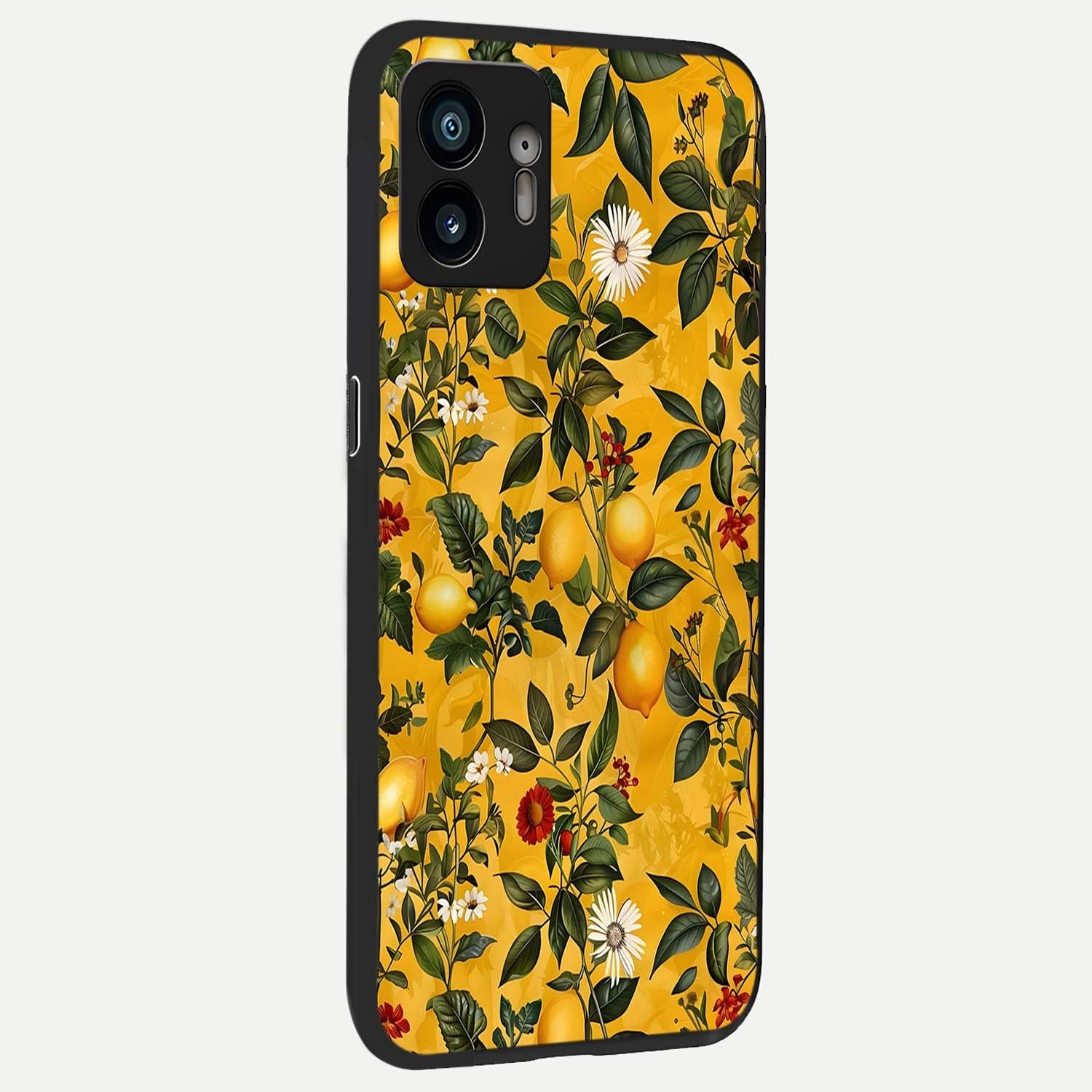  Golden Lemon Field back cover For Nothing Phone 2 slim fit glass case with vibrant aesthetic design