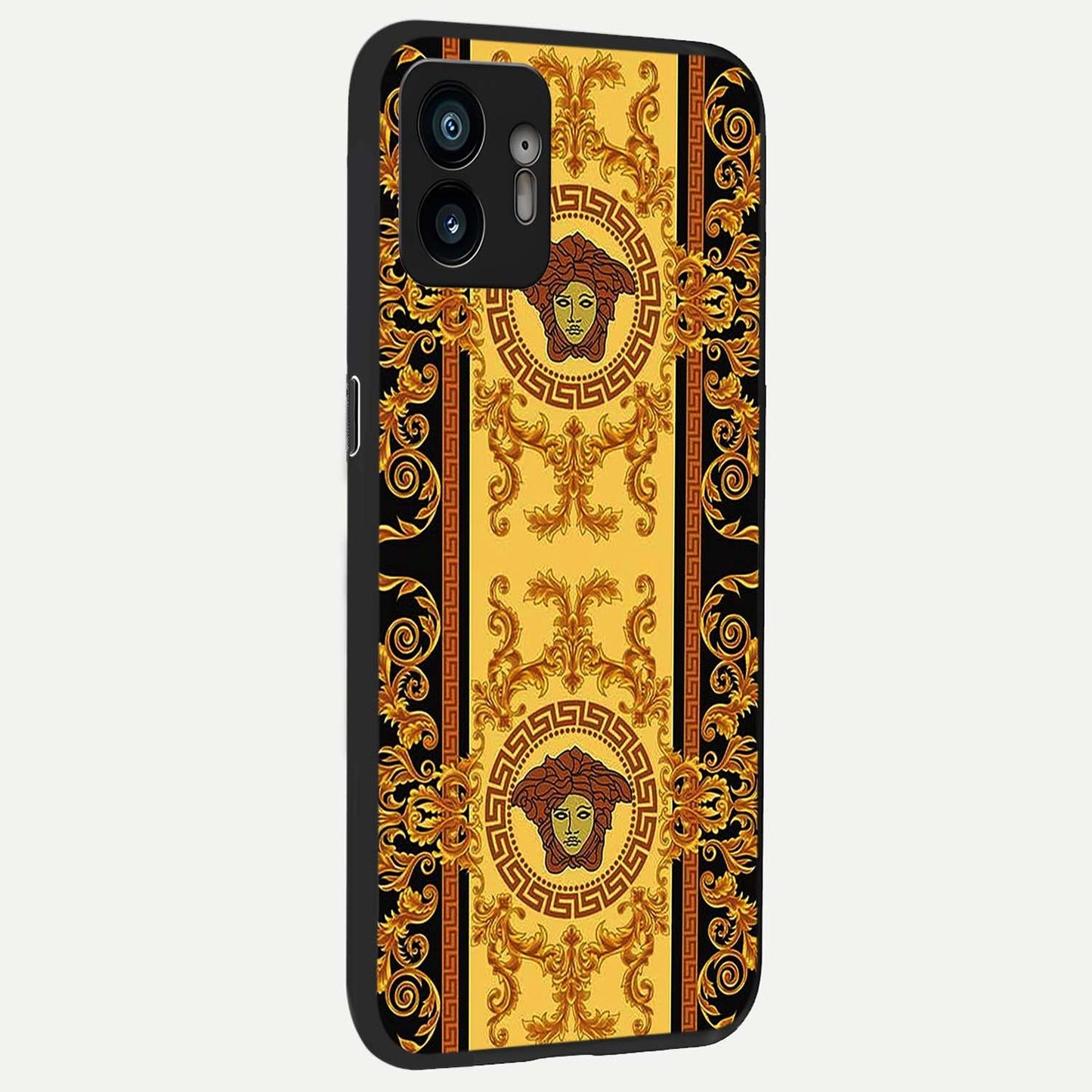  Golden Royal Heritage back cover For Nothing Phone 2 slim fit glass case with vibrant aesthetic design