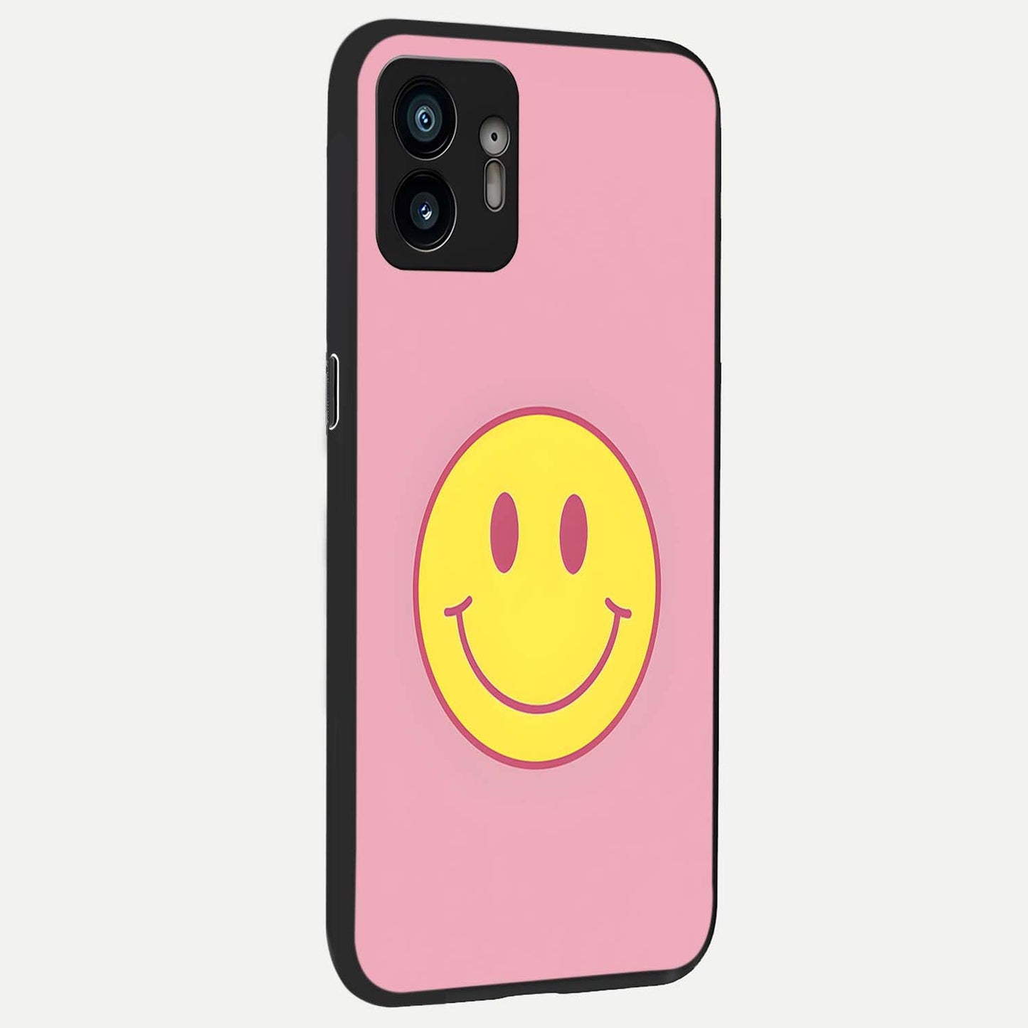 Happy Pink Mood back cover For Nothing Phone 2 slim fit glass case with vibrant aesthetic design
