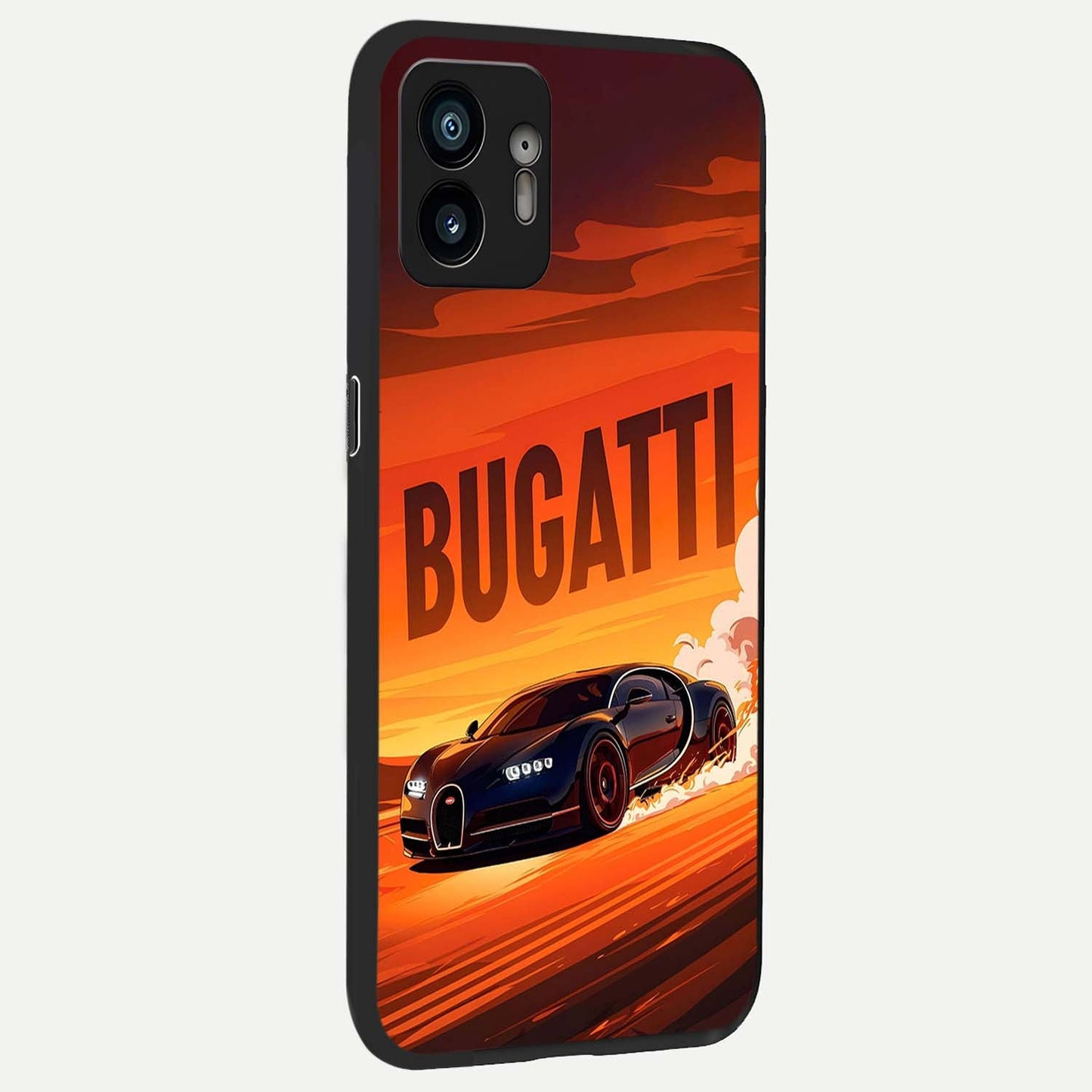  Inferno Bugatti Storm back cover For Nothing Phone 2 slim fit glass case with vibrant aesthetic design
