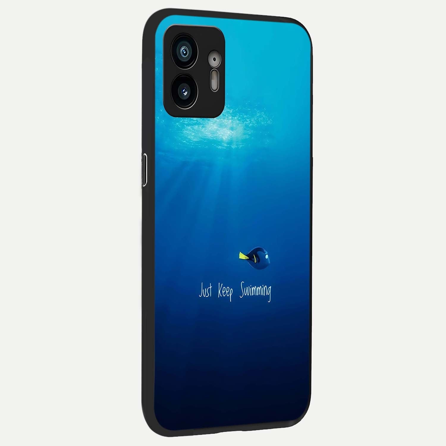  Just Keep Swimming back cover For Nothing Phone 2 slim fit glass case with vibrant aesthetic design
