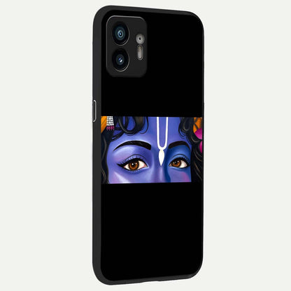  Krishna Eye back cover For Nothing Phone 2 slim fit glass case with vibrant aesthetic design