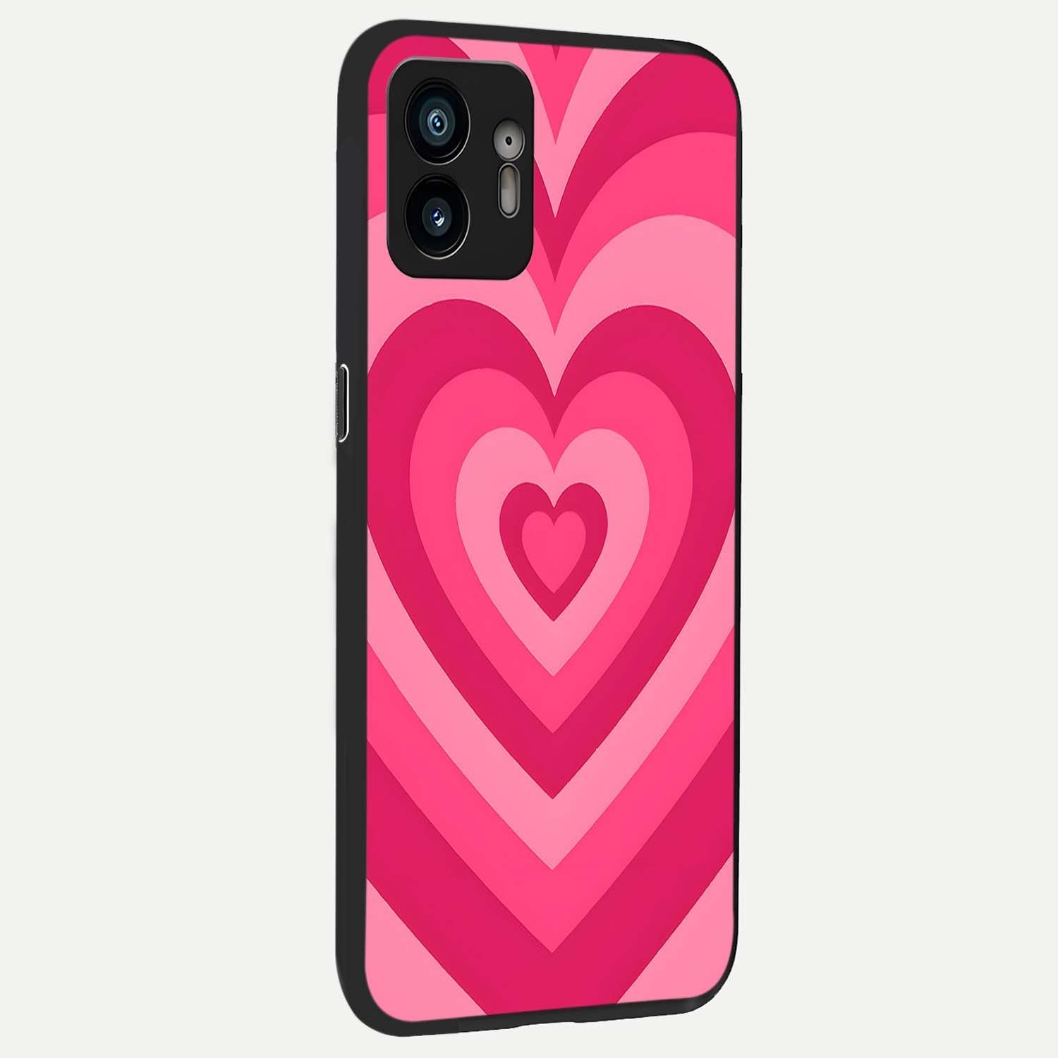  Layered Love Hearts back cover For Nothing Phone 2 slim fit glass case with vibrant aesthetic design