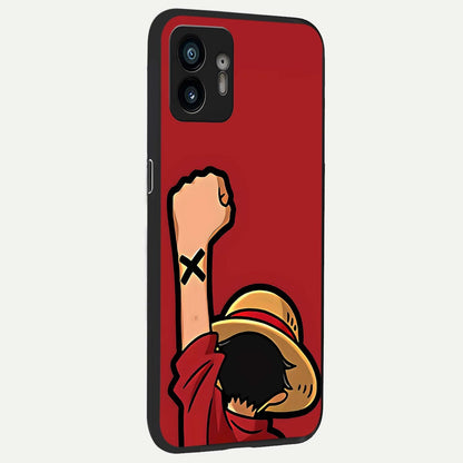  Luffy X Spirit back cover For Nothing Phone 2 slim fit glass case with vibrant aesthetic design