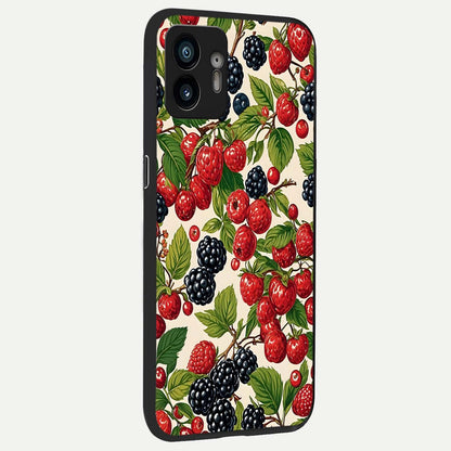  Mixed Berry Collage back cover For Nothing Phone 2 slim fit glass case with vibrant aesthetic design