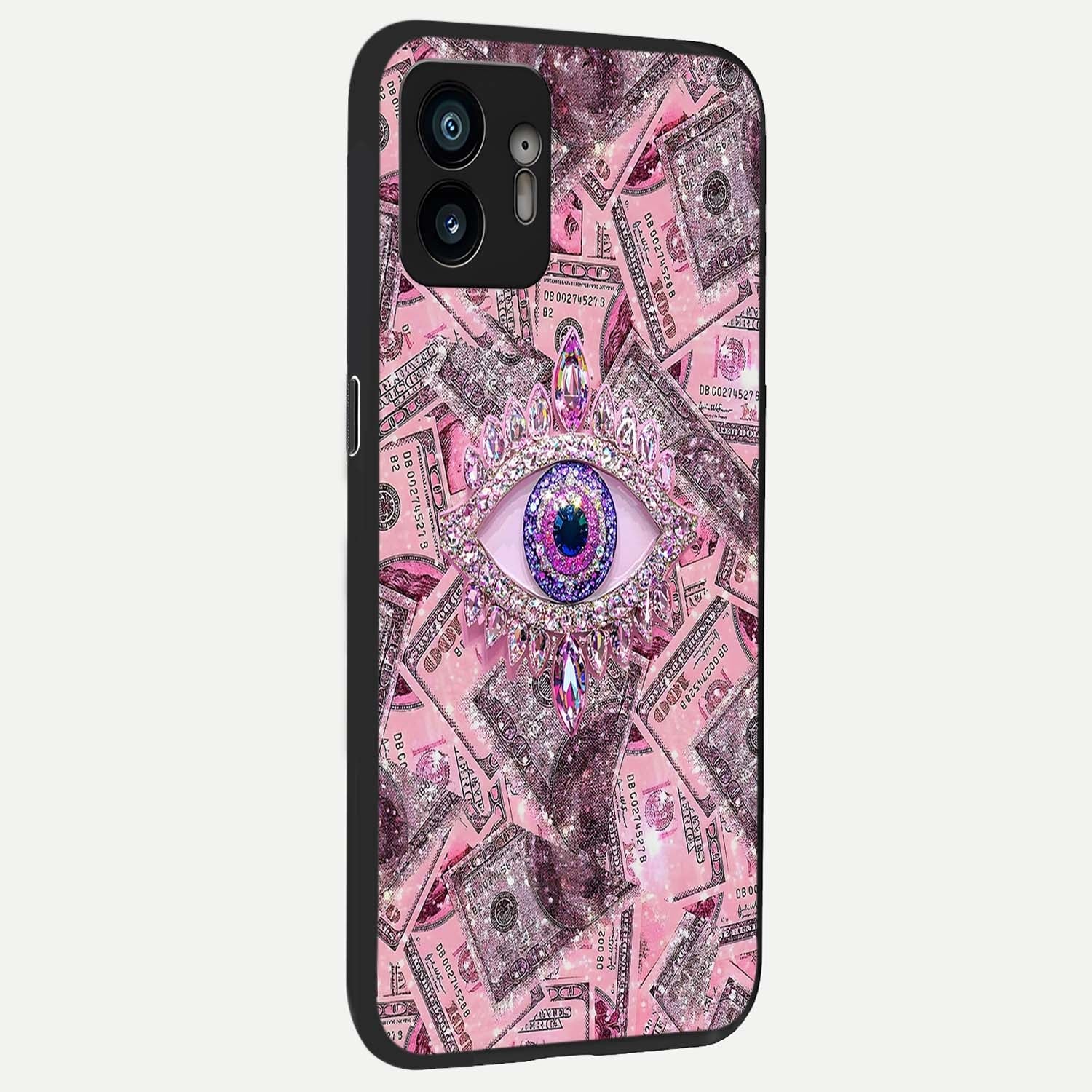  Money Eye Luxe back cover For Nothing Phone 2 slim fit glass case with vibrant aesthetic design