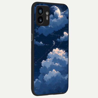  Moon Dream Haze back cover For Nothing Phone 2 slim fit glass case with vibrant aesthetic design
