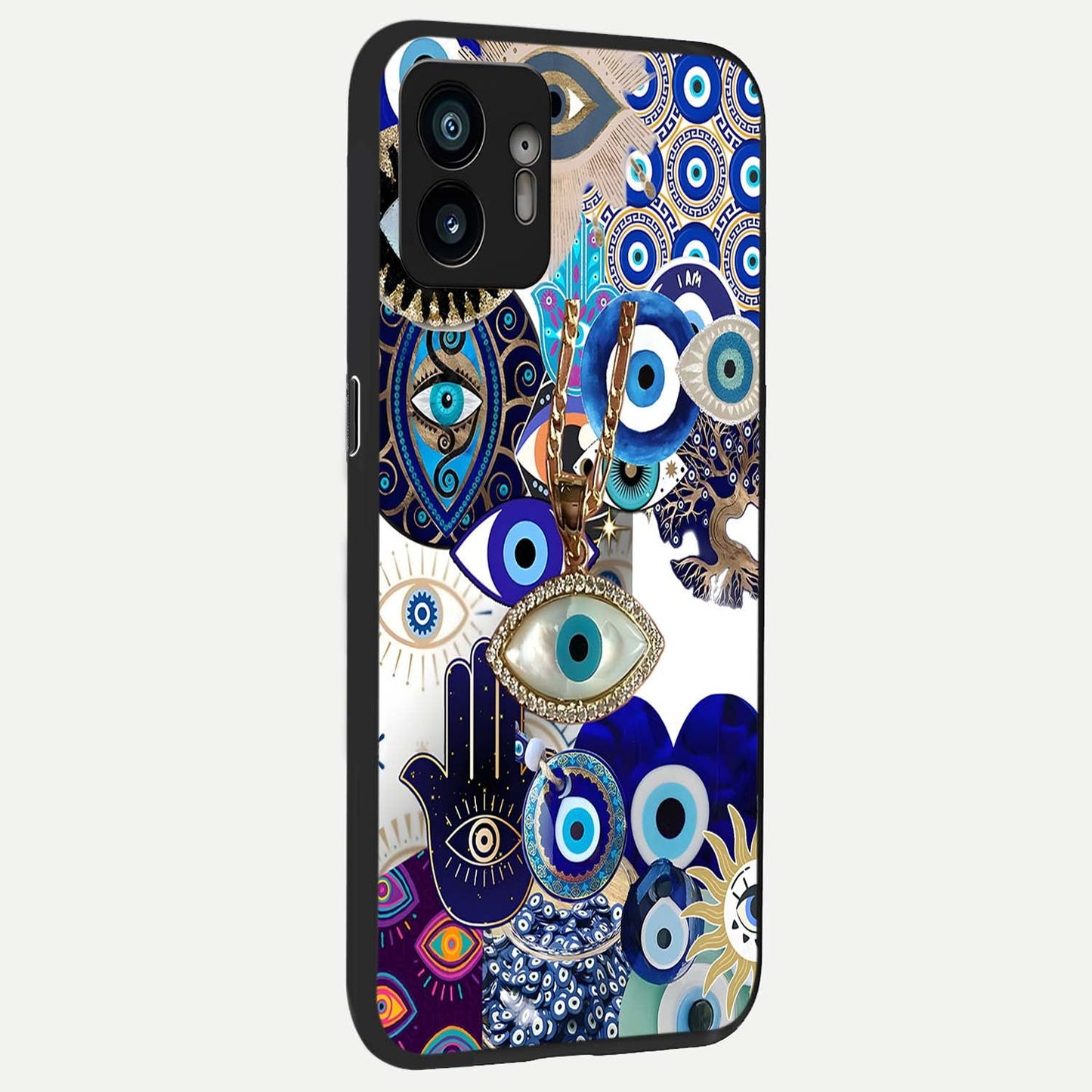  Mystic Charm Eye back cover For Nothing Phone 2 slim fit glass case with vibrant aesthetic design