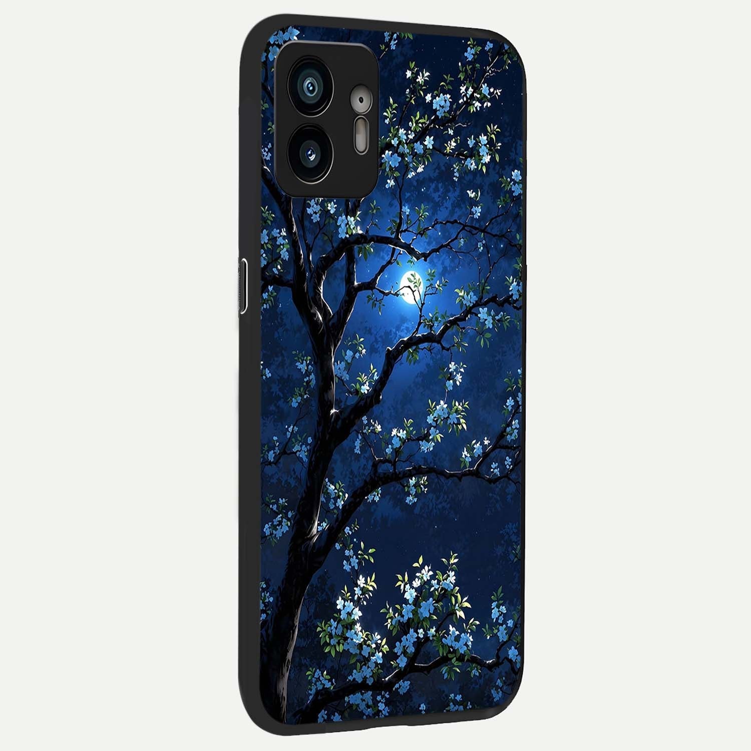  Mystic Floral Night back cover For Nothing Phone 2 slim fit glass case with vibrant aesthetic design
