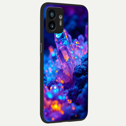 Neon Aura Shards back cover For Nothing Phone 2 slim fit glass case with vibrant aesthetic design