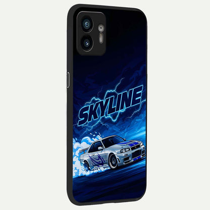 Neon Drift Beast back cover For Nothing Phone 2 slim fit glass case with vibrant aesthetic design