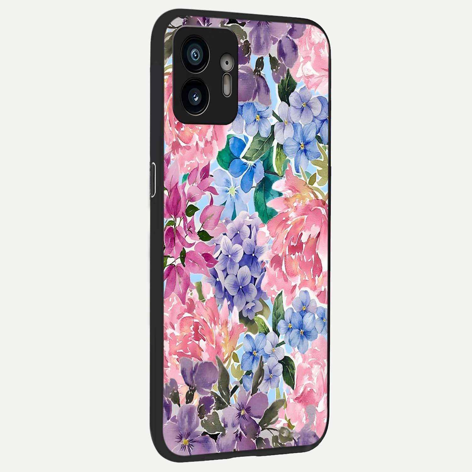  Pastel Floral Mix back cover For Nothing Phone 2 slim fit glass case with vibrant aesthetic design