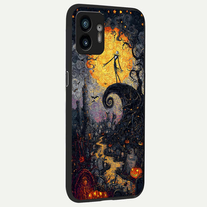  Pumpkin Moonlight Tale back cover For Nothing Phone 2 slim fit glass case with vibrant aesthetic design
