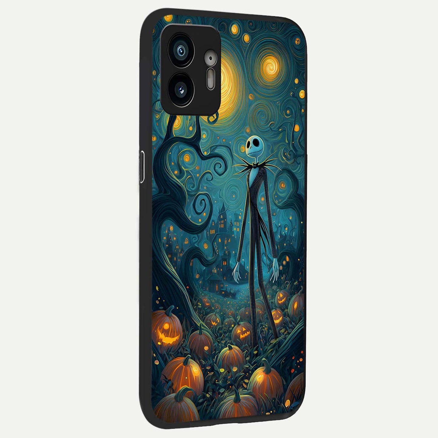  Pumpkin Moon Night back cover For Nothing Phone 2 slim fit glass case with vibrant aesthetic design