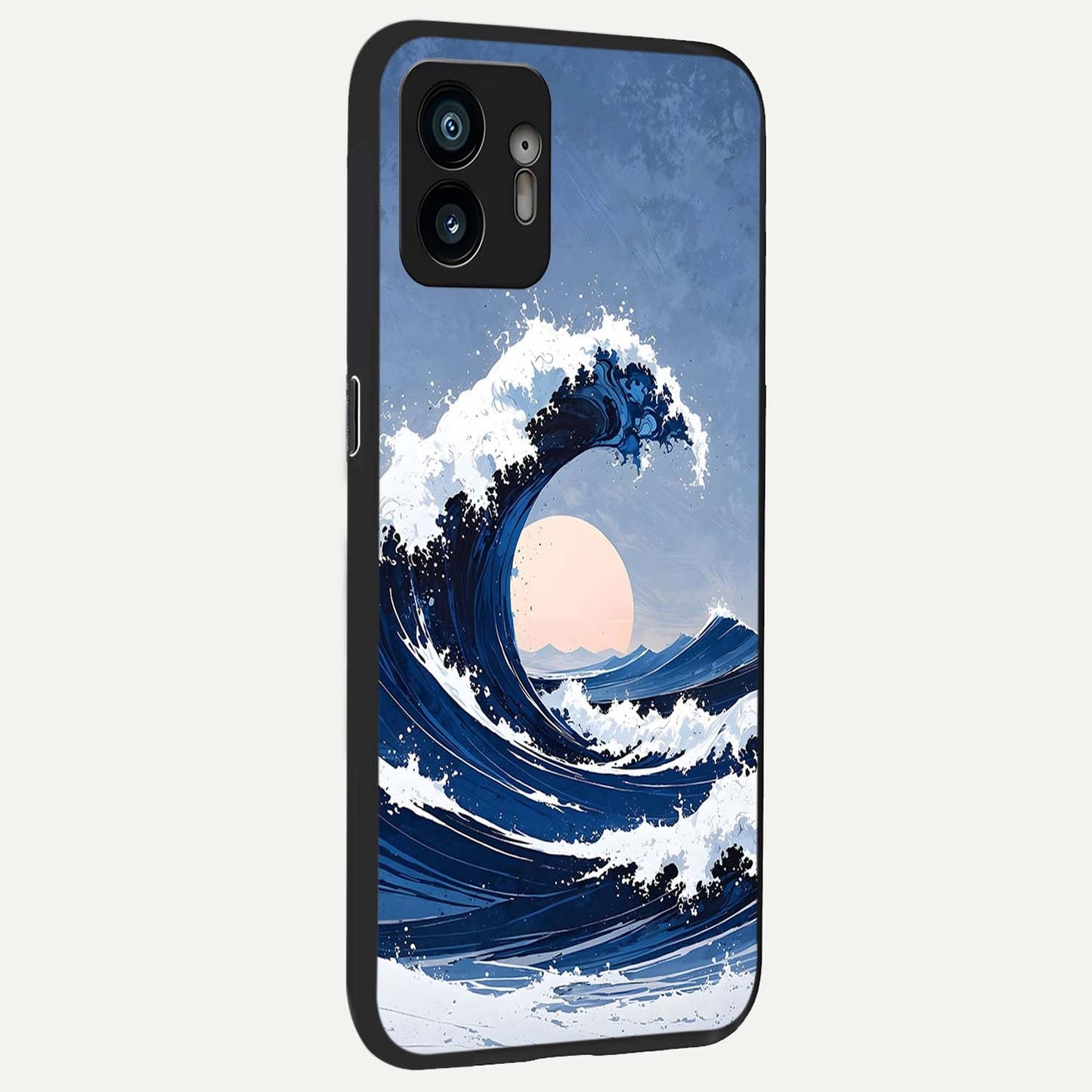  Rising Tide Power back cover For Nothing Phone 2 slim fit glass case with vibrant aesthetic design