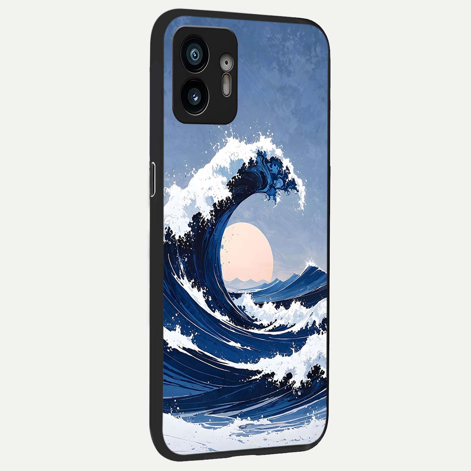  Rising Tide Power back cover For Nothing Phone 2 slim fit glass case with vibrant aesthetic design