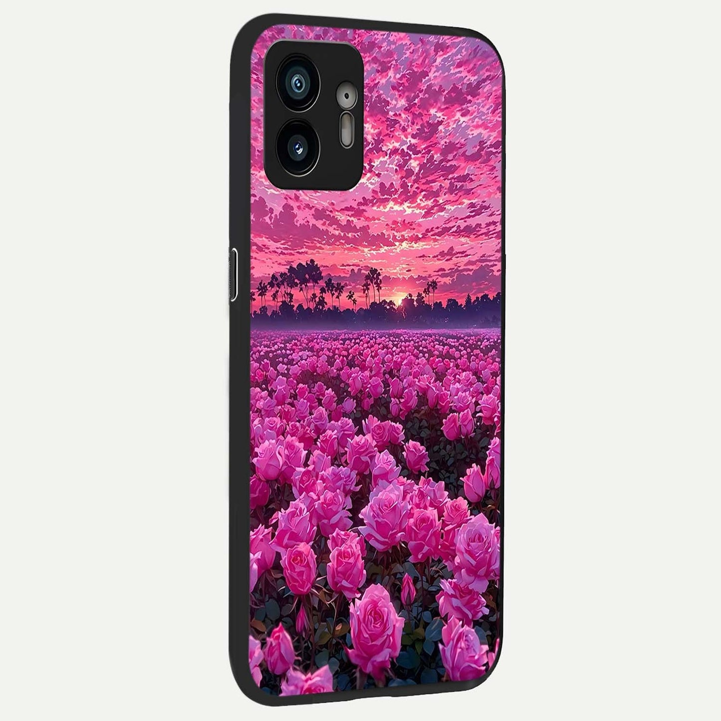  Rose Sunset Valley back cover For Nothing Phone 2 slim fit glass case with vibrant aesthetic design