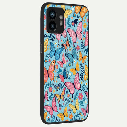  Spring Wing Garden back cover For Nothing Phone 2 slim fit glass case with vibrant aesthetic design
