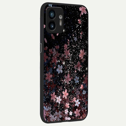  Starlit Flower Dreams back cover For Nothing Phone 2 slim fit glass case with vibrant aesthetic design