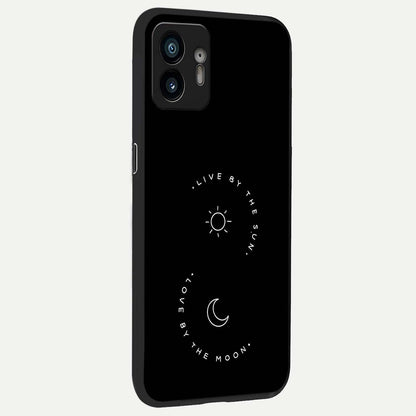  Sunflower Chic Mood Custom Name back cover For Nothing Phone 2 slim fit glass case with vibrant aesthetic design
