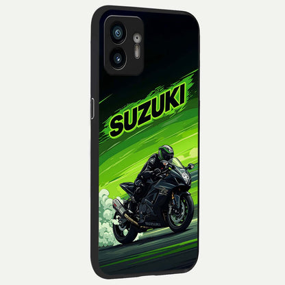  Suzuki Speed Beast back cover For Nothing Phone 2 slim fit glass case with vibrant aesthetic design