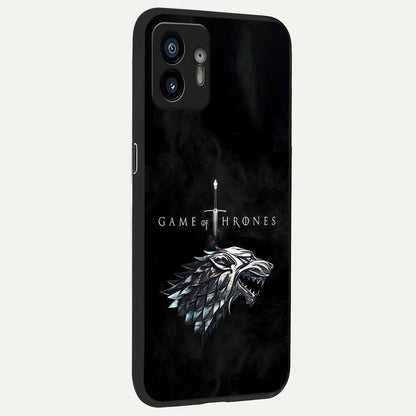  Throne Wolf Legacy back cover For Nothing Phone 2 slim fit glass case with vibrant aesthetic design
