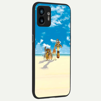  Tropical Fun Squad back cover For Nothing Phone 2 slim fit glass case with vibrant aesthetic design