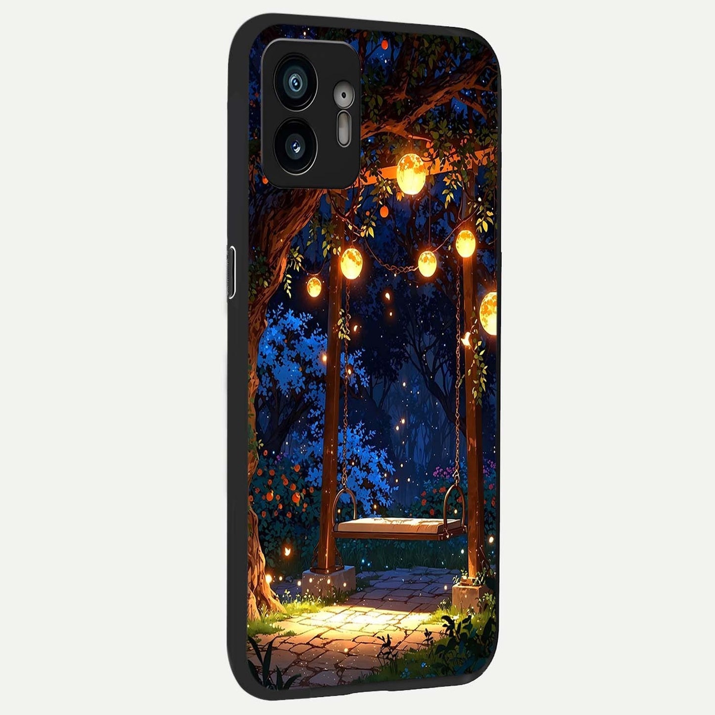  Twilight Garden Swing back cover For Nothing Phone 2 slim fit glass case with vibrant aesthetic design