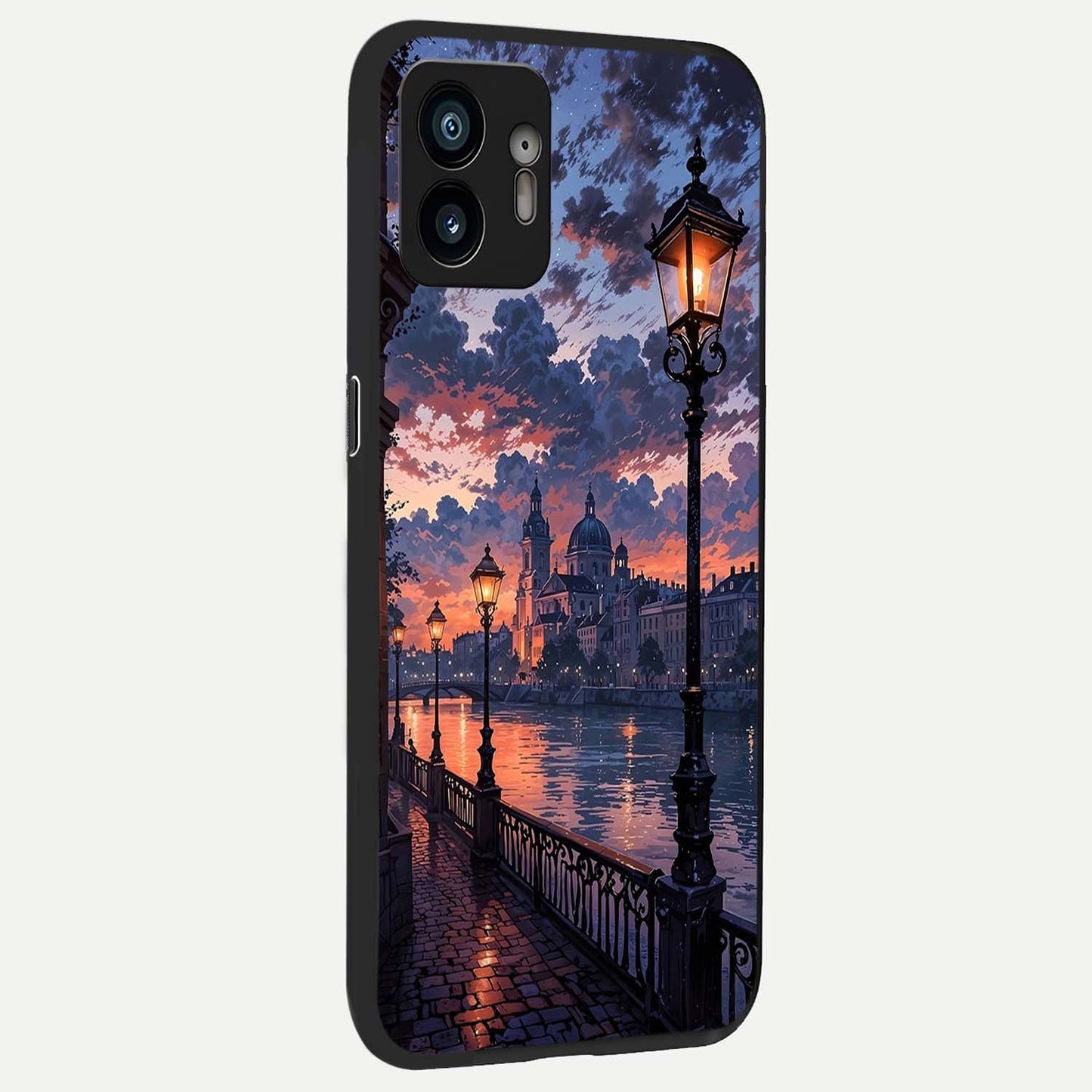  Twilight River Lights back cover For Nothing Phone 2 slim fit glass case with vibrant aesthetic design