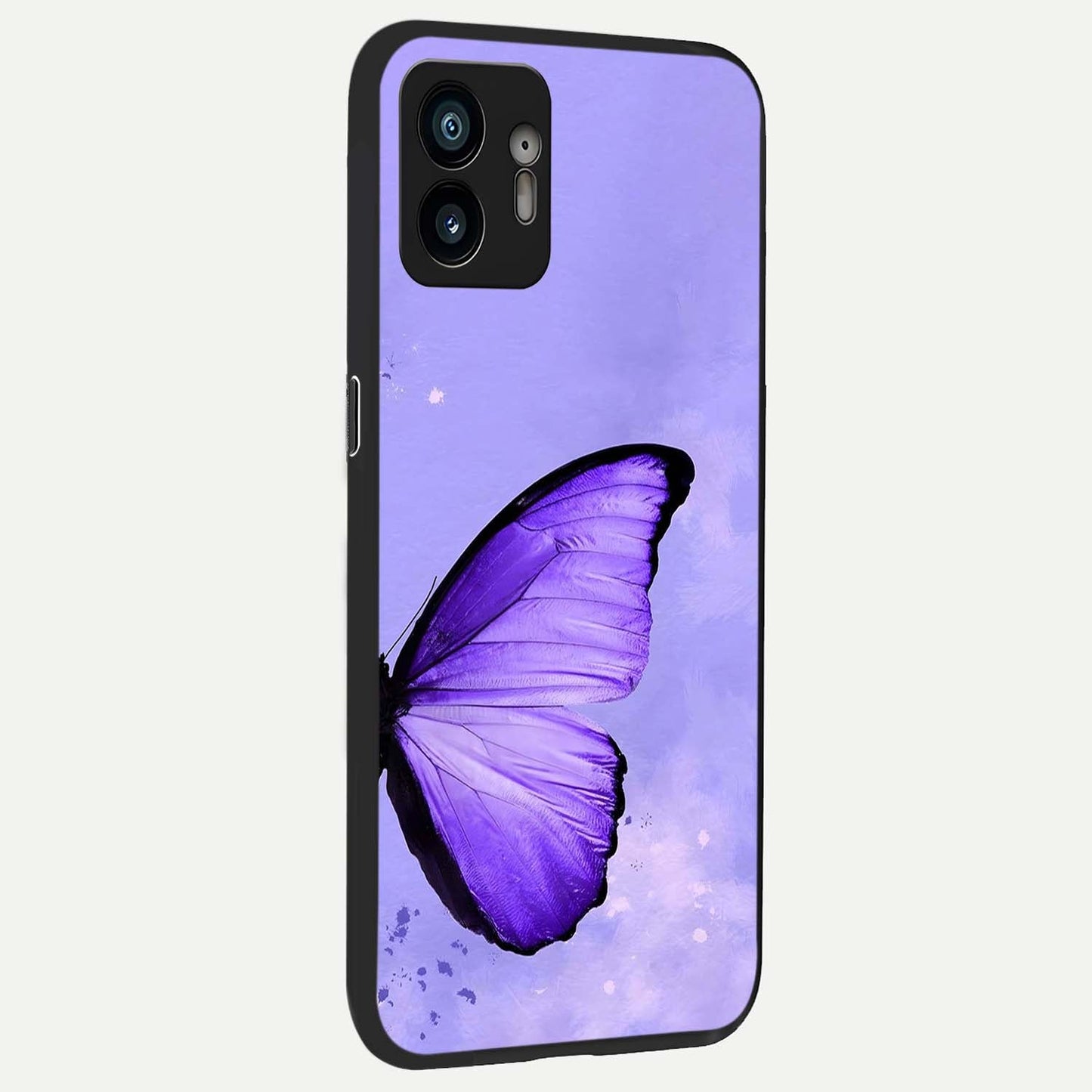  Violet Dream Wing back cover For Nothing Phone 2 slim fit glass case with vibrant aesthetic design