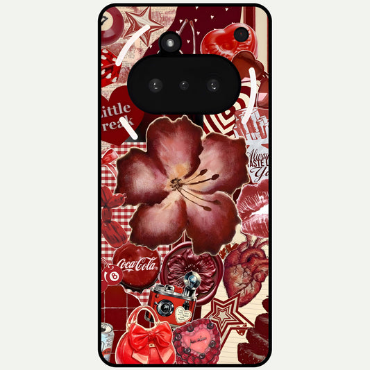  Aesthetic Little Freak Glass Case For Nothing Phone 3A back cover – full design glossy printed glass finish