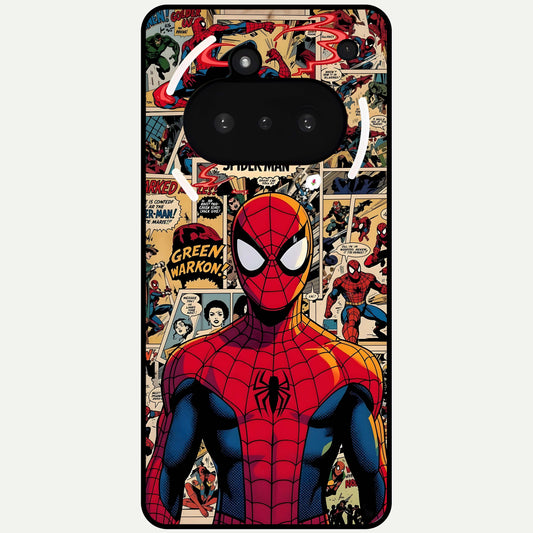  Aesthetic Spider Glass Case For Nothing Phone 3A back cover – full design glossy printed glass finish