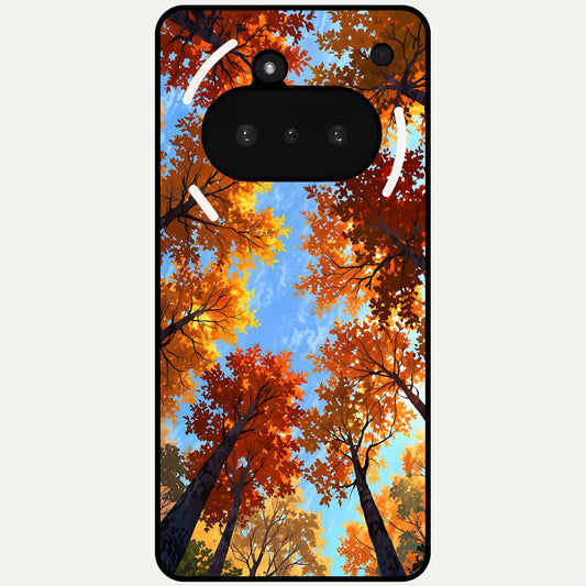  Autumn Sky Rise Glass Case For Nothing Phone 3A back cover – full design glossy printed glass finish