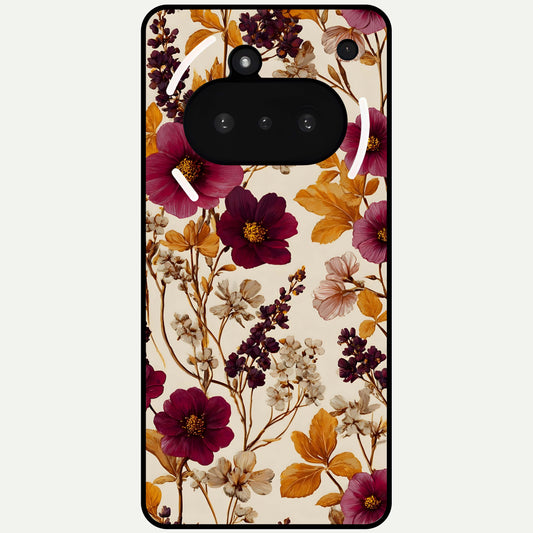  Autumn Wine Bloom Glass Case For Nothing Phone 3A back cover – full design glossy printed glass finish