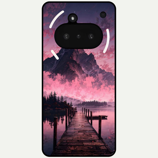  Beautiful Mountain View Glass Case For Nothing Phone 3A back cover – full design glossy printed glass finish
