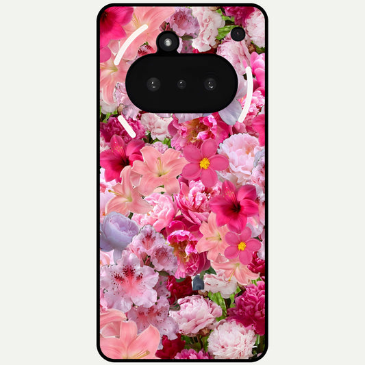  Bloom Crush Fantasy Glass Case For Nothing Phone 3A back cover – full design glossy printed glass finish