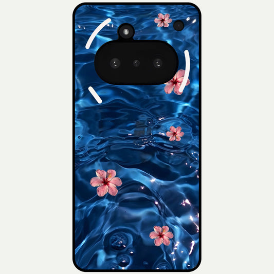  Bloom Thread Art Glass Case For Nothing Phone 3A back cover – full design glossy printed glass finish