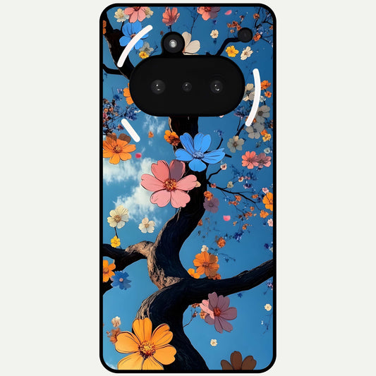  Blossom Dream Sky Glass Case For Nothing Phone 3A back cover – full design glossy printed glass finish