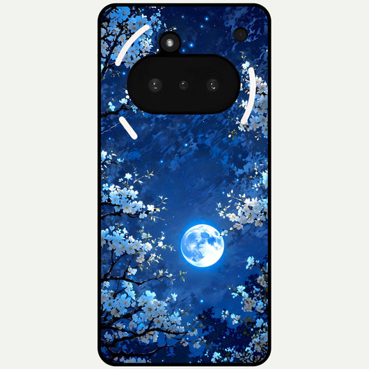  Blossom Moonlight Sky Glass Case For Nothing Phone 3A back cover – full design glossy printed glass finish