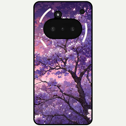  Blossom Tree Glass Case For Nothing Phone 3A back cover – full design glossy printed glass finish