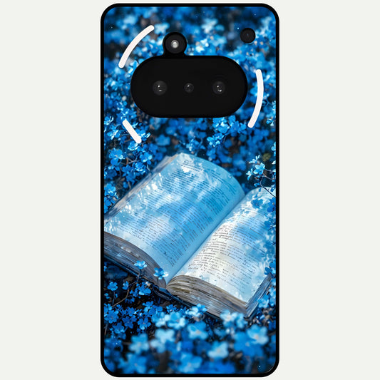  Blue Bloom Tales Glass Case For Nothing Phone 3A back cover – full design glossy printed glass finish