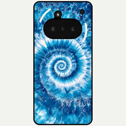  Blue Galaxy Wave Glass Case For Nothing Phone 3A back cover – full design glossy printed glass finish