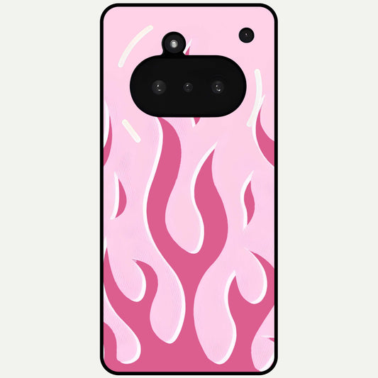  Blush Flame Energy Glass Case For Nothing Phone 3A back cover – full design glossy printed glass finish