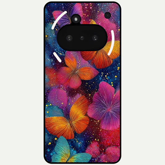  Butterfly Dream Mist Glass Case For Nothing Phone 3A back cover – full design glossy printed glass finish