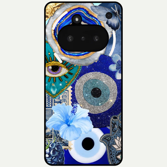  Celestial Blue Vision Glass Case For Nothing Phone 3A back cover – full design glossy printed glass finish