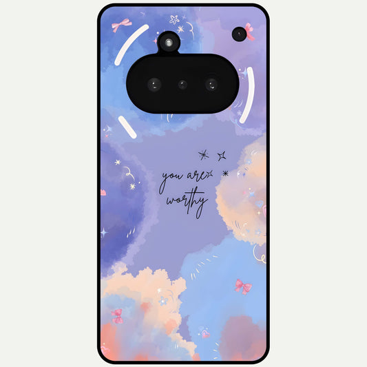  Celestial Cloud Magic Glass Case For Nothing Phone 3A back cover – full design glossy printed glass finish