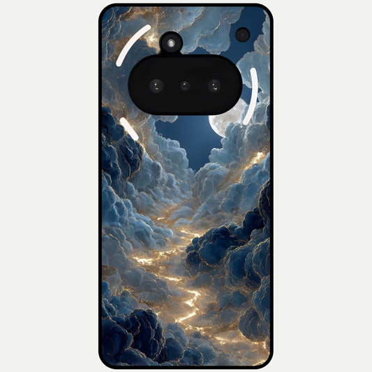  Celestial Cloud Road Glass Case For Nothing Phone 3A back cover – full design glossy printed glass finish