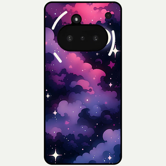  Celestial Moon Magic Glass Case For Nothing Phone 3A back cover – full design glossy printed glass finish