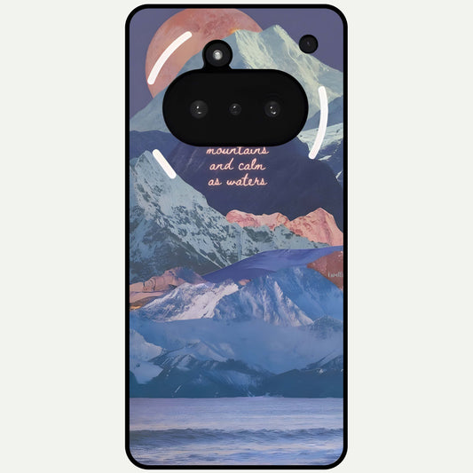 Celestial Mountain Calm Glass Case For Nothing Phone 3A back cover – full design glossy printed glass finish