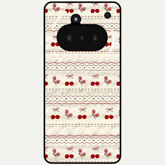  Cherry Bloom Charm Glass Case For Nothing Phone 3A back cover – full design glossy printed glass finish